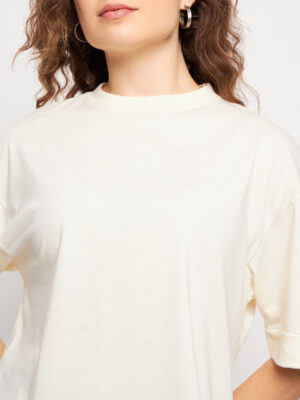 Skidlers Drop-Shoulder Sleeves Oversized Cotton T-shirt