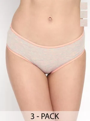 Pack Of 3 Cotton Antibacterial Hipster Briefs