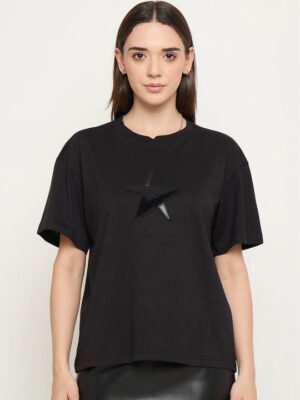 Women Printed Applique T-shirt